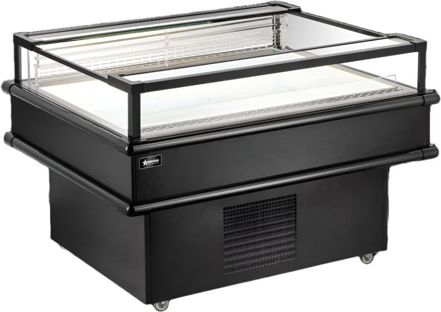 37.5” x 37.5” Refrigerated Island Top-Open Showcase, 4.2 cu.ft. (120 L), Black
