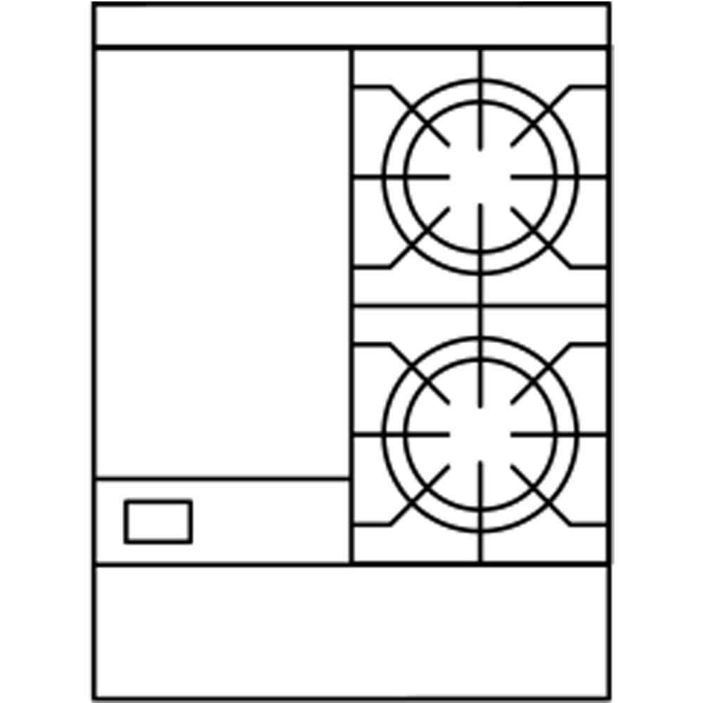 American Range AR-12G-2B-LP 24″ Propane Gas Range With 12″ Griddle
