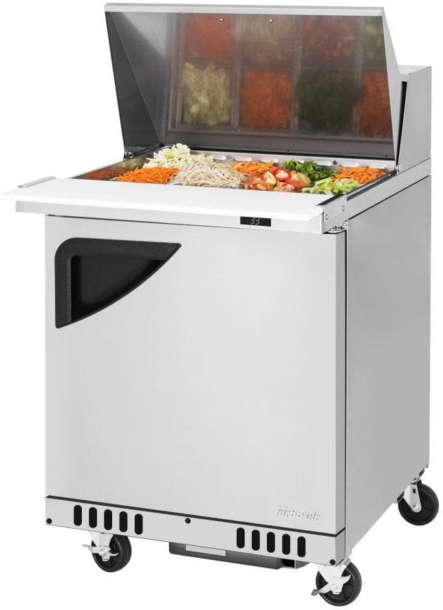 Turbo Air – Super Deluxe 27.5″ One Solid Door Mega Top Front Breathing Airflow Refrigerated Sandwich Prep Table – TST-28SD-12-FB-N (ETA 5-6 Weeks)