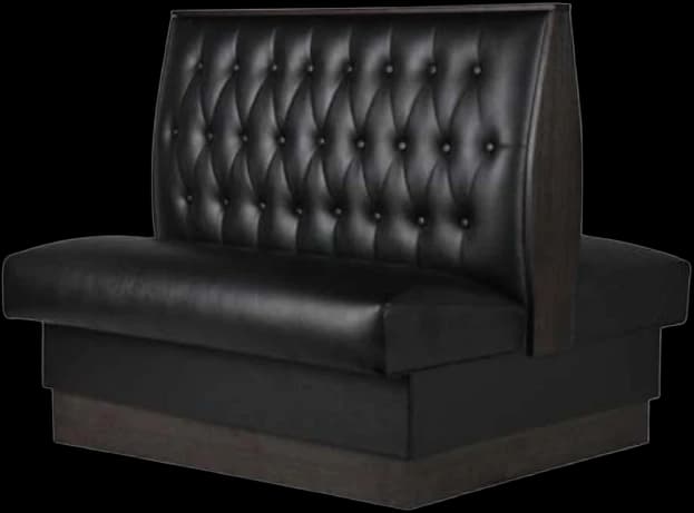 ATS William QuickShip Booth, Button-Tuft Back, Double, 42" H x 46" L, Brown