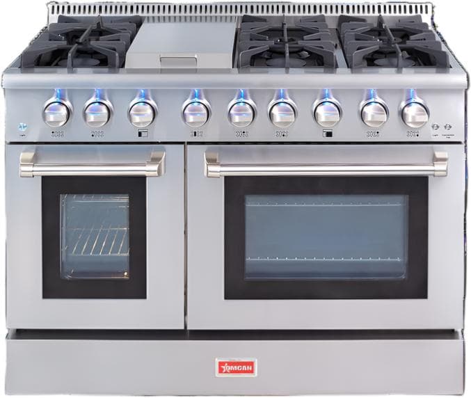 48″ 6-Burner Residential Gas Range with 30″ & 18″ Ovens with Infrared Broil Burner– 135,000 BTU/hr – Natural Gas