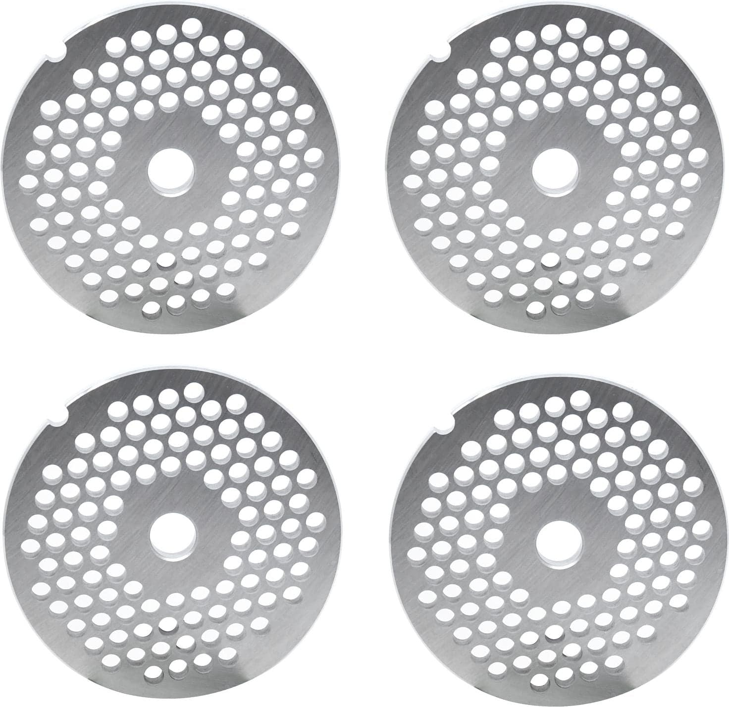European Style #32 stainless steel plate, hubless, 6mm (1/4″) – one notch/ round