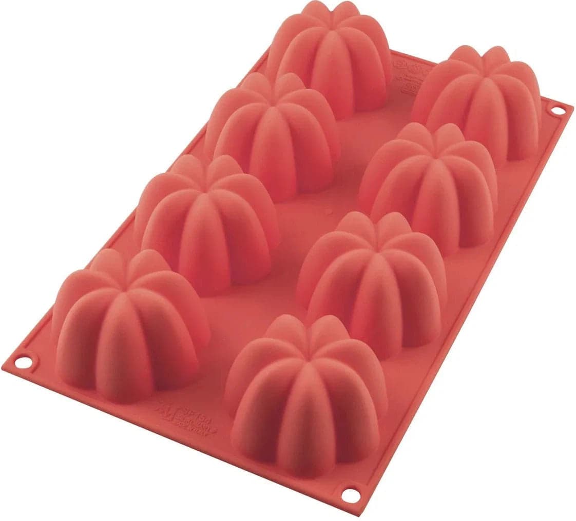 Silikomart – 2.7" x 1.9" Silicone #8 Compartment Charlotte Baking Mold – SF154
