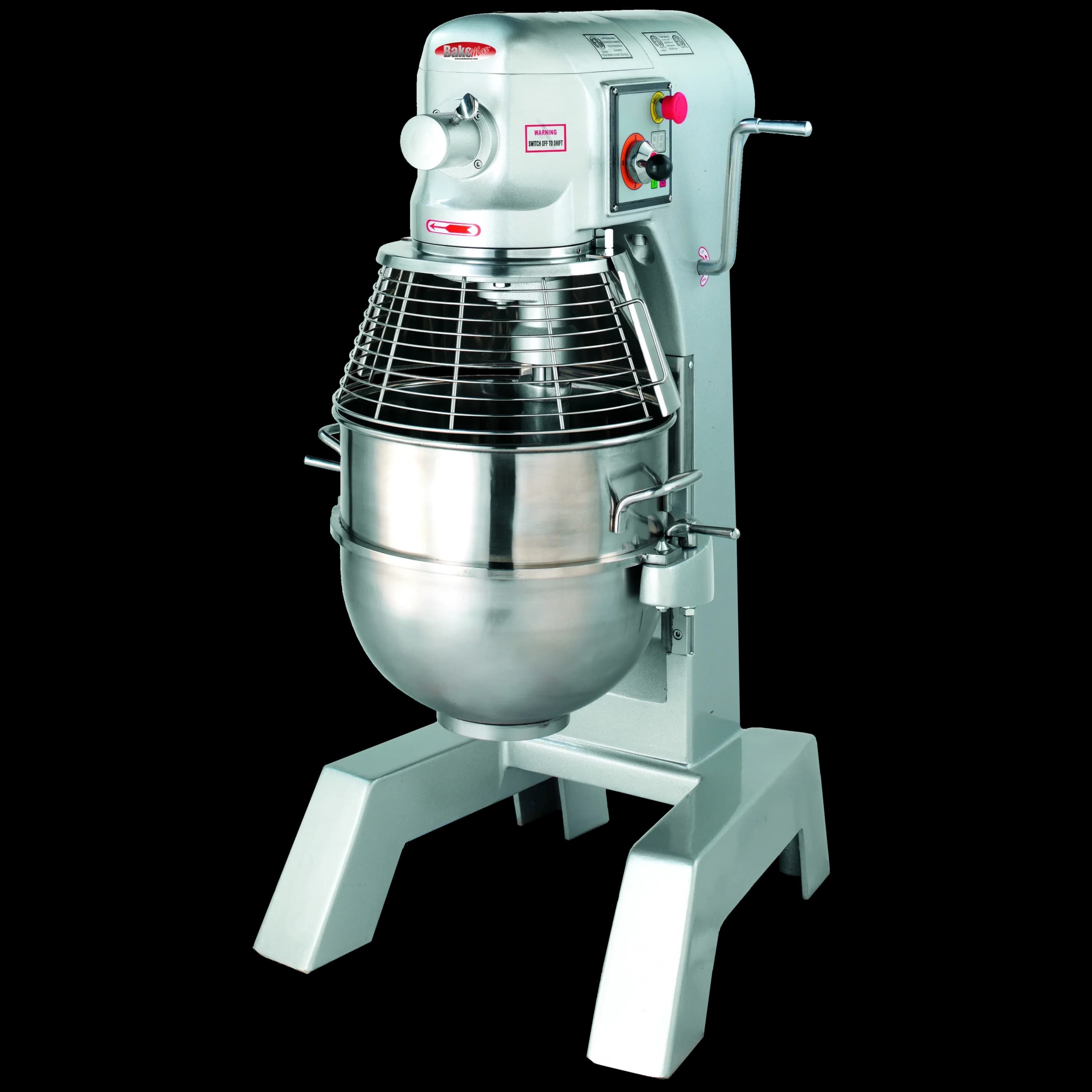 BakeMax BMPM030 Commercial Floor Model Heavy Duty Electric 30-Quart 3-Speed Gear Driven Planetary Mixer