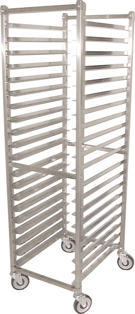 Stainless Steel Square Flat Top Bun Pan Rack with 20 slides and 3″ spacing