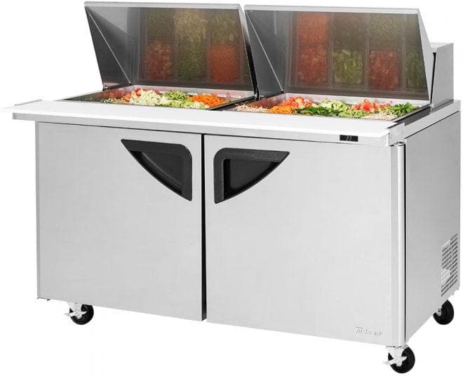 Turbo Air – Super Deluxe 60.25″ 2 Swing Door Mega Top Refrigerated Sandwich Prep Table – TST-60SD-24-N (ETA 5-6 Weeks)
