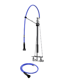 HIMI Products – Instinct Pre-Rinse Faucet Unit with 60″ Hose, V Mount Bracket, Vacuum Breaker, 6′ Extension Hose & 8″ Wall Mount Base Faucet – IF6005-8W
