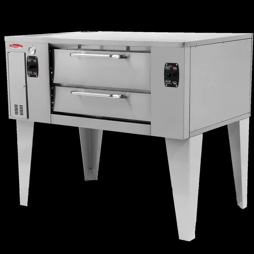 BakeMax BMBPD152 Floor Model 78″ Wide Commercial Gas Pizza Stone Deck Oven