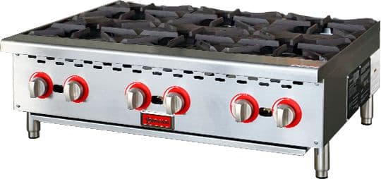 36″ Hot Plate with 6 Burners