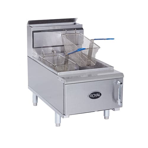 Royal RCF-25 25 Lb Single Pot Countertop Natural Gas Fryer