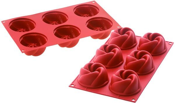 Silikomart – 3" x 1.4" Silicone #6 Compartment Vertigo Baking Mold – SF158