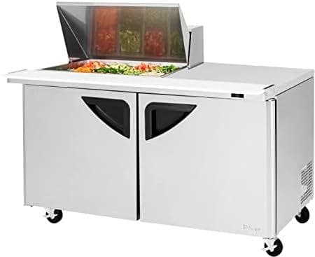 Turbo Air – Super Deluxe 60.38″ 2 Door Mega Top Refrigerated Sandwich Prep Table with Stainless Steel Top with 12-Pan Opening – TST-60SD-12M-N(-LW) (ETA 5-6 Weeks)