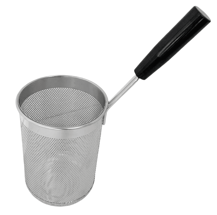 Pasta Cooker Round Basket with Handle, Sixth Size 1/6