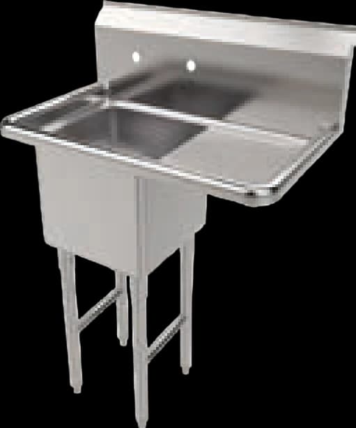 ATS MET 1-Compartment Prep Sink, With Right Drain Board, 33" W x 21" D