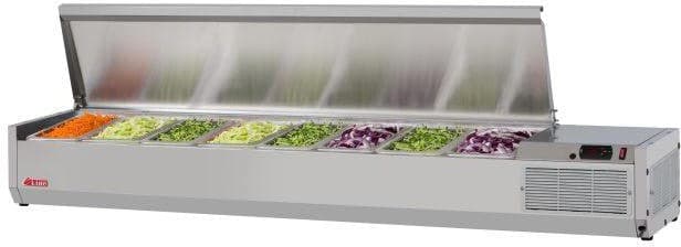 Turbo Air – E-Line 72″ Stainless Steel Refrigerated Countertop Salad Prep Table – CTST-1800-N (ETA 5-6 Weeks)