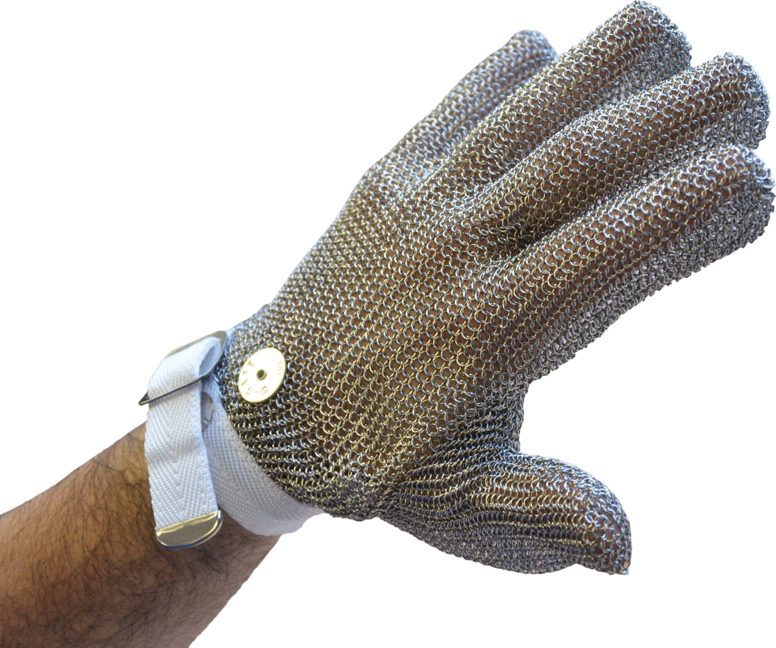 Small Mesh Glove with White Wrist Strap