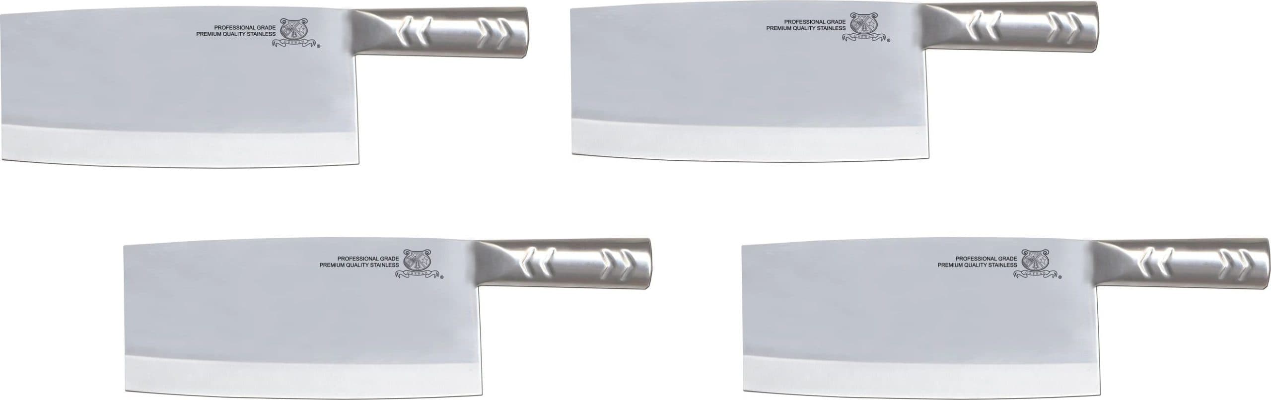 8" No. 2 Chinese Style Cleaver with Stainless Steel Handle