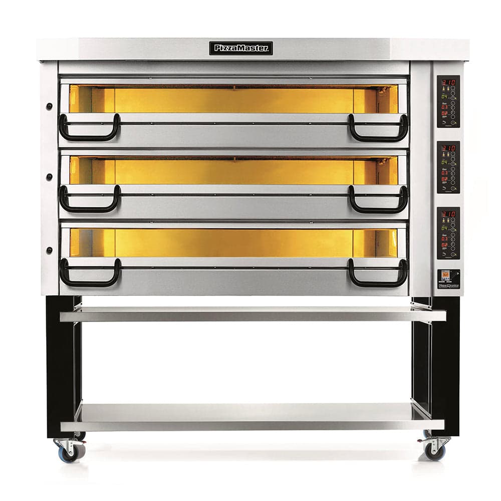 PizzaMaster 4 Stone Hearth 72″ Modular Electric 3 Deck Pizza Oven – PM 743ED