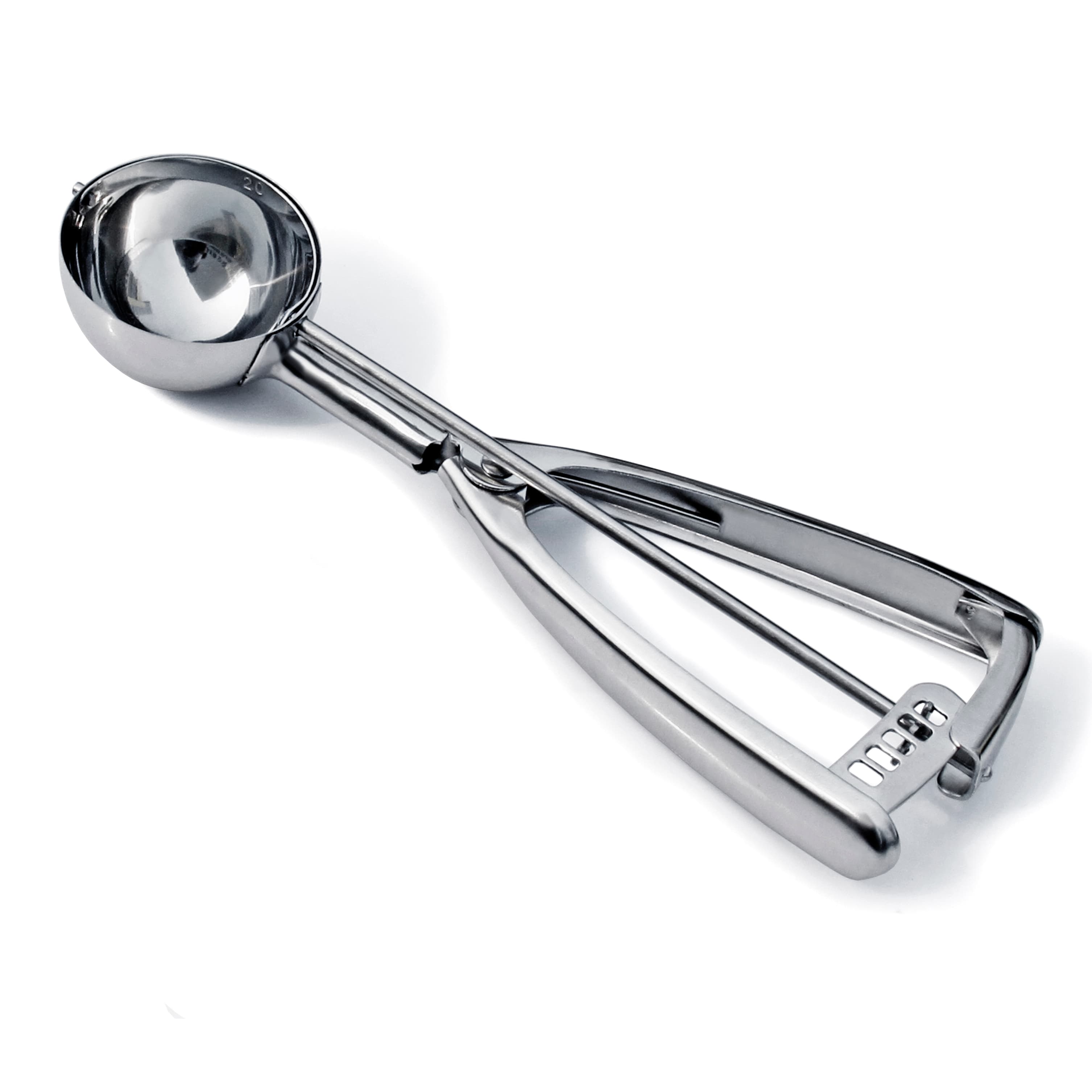#20 Stainless Steel Squeeze Handle Ice Cream Scoop Disher – 2 oz