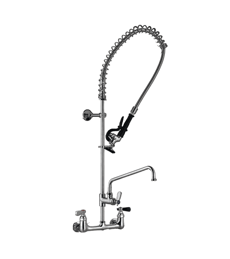 THORINOX WM-200-S8 Pre-Rinse Faucet 8 Inch Center Mount with Nozzle and Flexible Hose