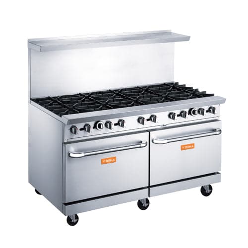 Brika BGR-10B 60″ Propane Gas Range With 10 Open Burner