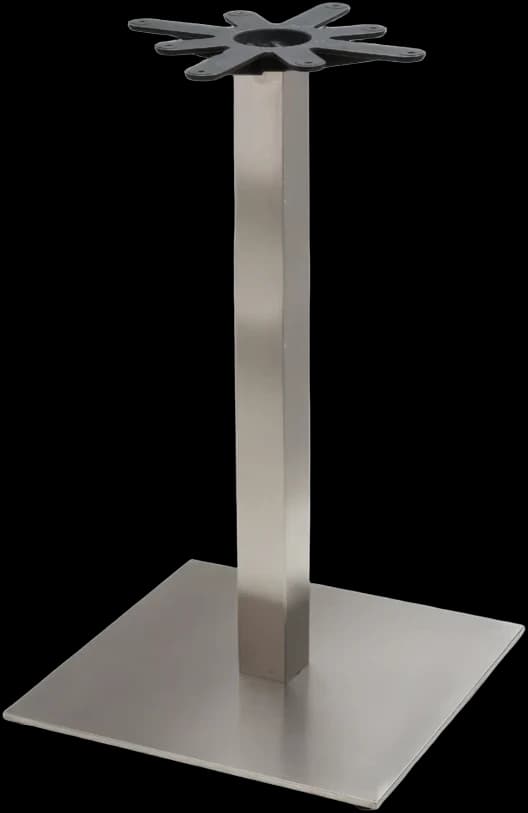 ATS Stainless Steel Flat Base, 22 in Square, Stainless, Bar Height