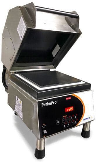Nemco - 208V PaniniPro Single High-Speed Panini Press with Grooved and Flat Plates - 6900A-208-GF (ETA 4-6 Weeks)
