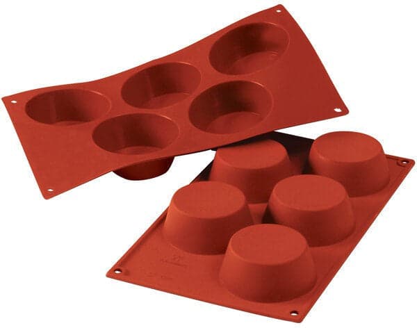 Silikomart – Silicone 5 Compartment Big Muffins Baking Mold – SF024