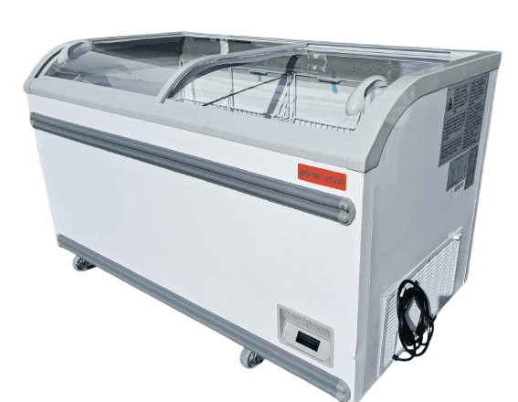 New Air NIF-56-CG Curved Glass Display Chest Freezer - 56 Inch