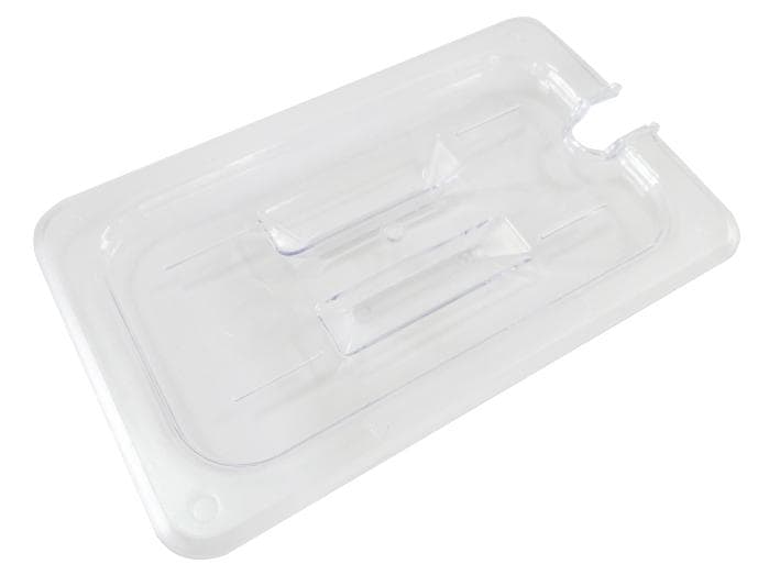 Polycarbonate Quarter-Size Clear Slotted Cover for Food Pan