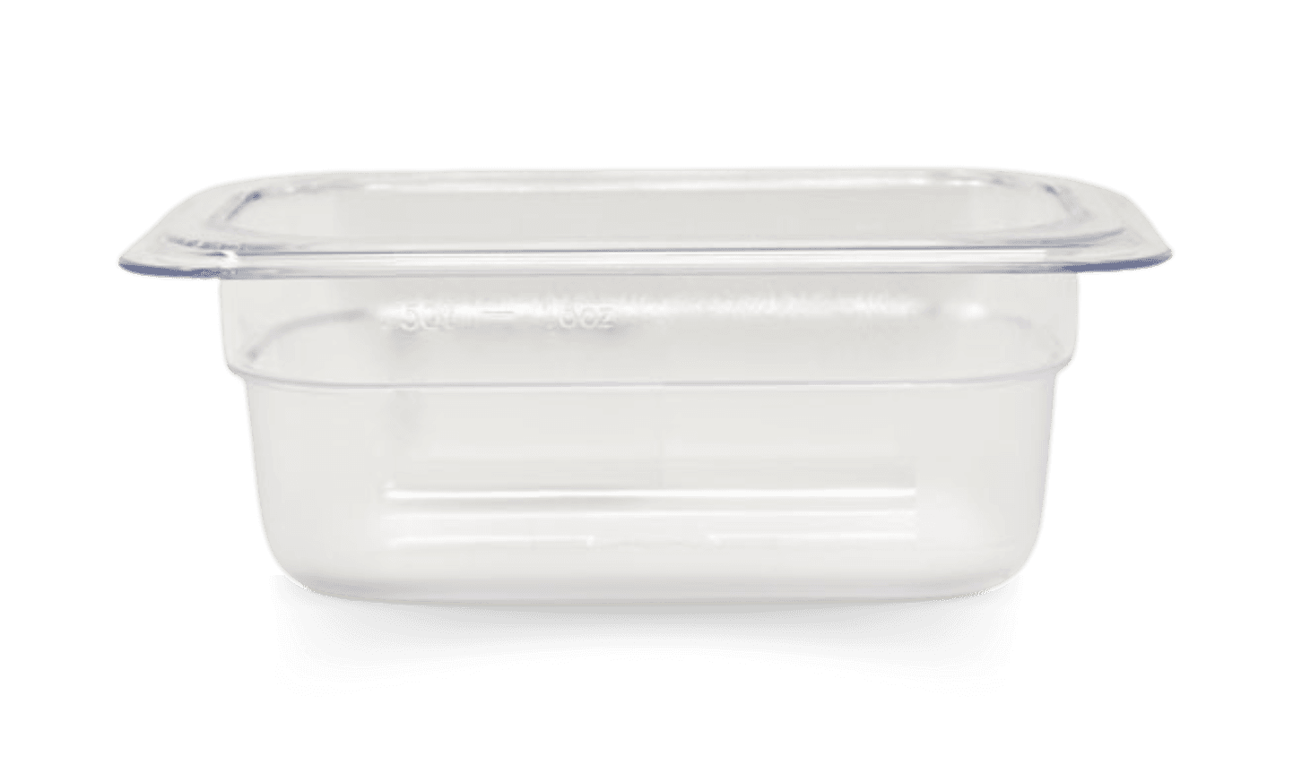 GN 1/9 Ninth-size Polycarbonate Clear Food Pan, 2 1/2″ Deep