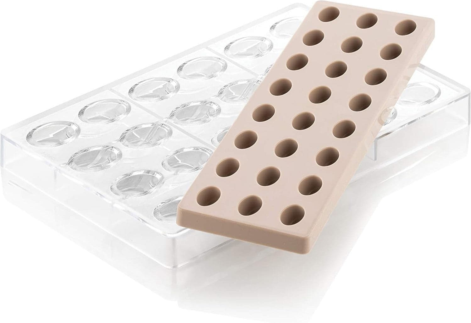 Silikomart – 10.8" Kit Ovale 01 Polycarbonate Praline Chocolate Mould