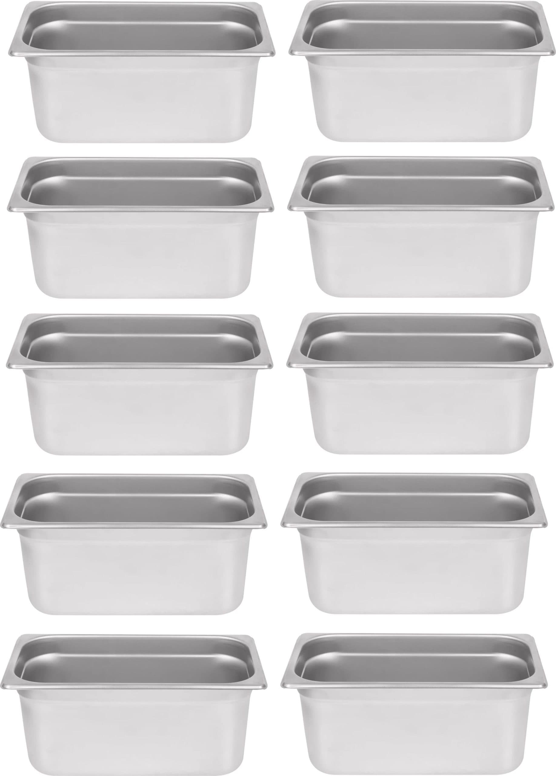 GN 1/3 Third-Size Anti-Jam Stainless Steel Steam Table Pan- 6″ Deep