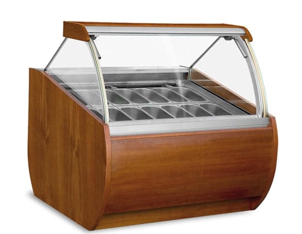 Igloo ARBF8 103½″ Gelato Display Freezer, Wood Finish