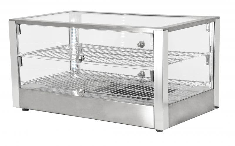 28" Countertop Display Warmer, 2 Shelves, Square Glass Front, Self/Full-Service, 2.82 cu.ft. (80 L) Capacity