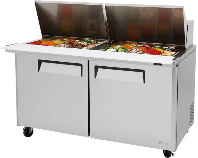 Turbo Air – M3 Series 60″ Mega Top Stainless Steel Refrigerated Sandwich Prep Table with 2 Doors – MST-60-24-N (ETA 5-6 Weeks)