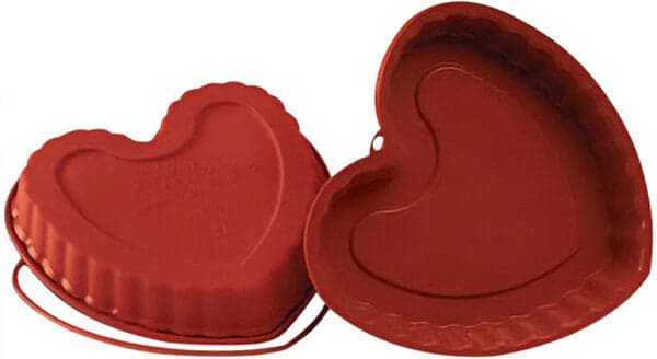 Silikomart – 8.6" x 8.5" x 1.5" Silicone Heart Baking Mould – SFT210
