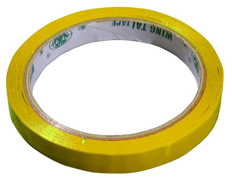 Omcan 3/8″ x 216′ (9 mm x 66m) Yellow Poly Bag Sealing Tape – Pack of 16 Rolls