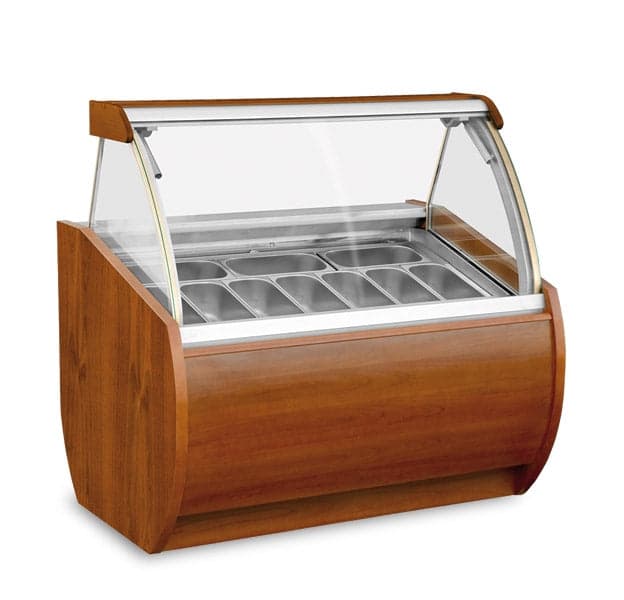 Igloo ARB2F4 54¼″ Slim Line Gelato Display Freezer, Wood Finish
