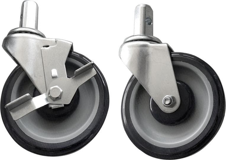Wheels with Brakes for Pan and Lug Racks