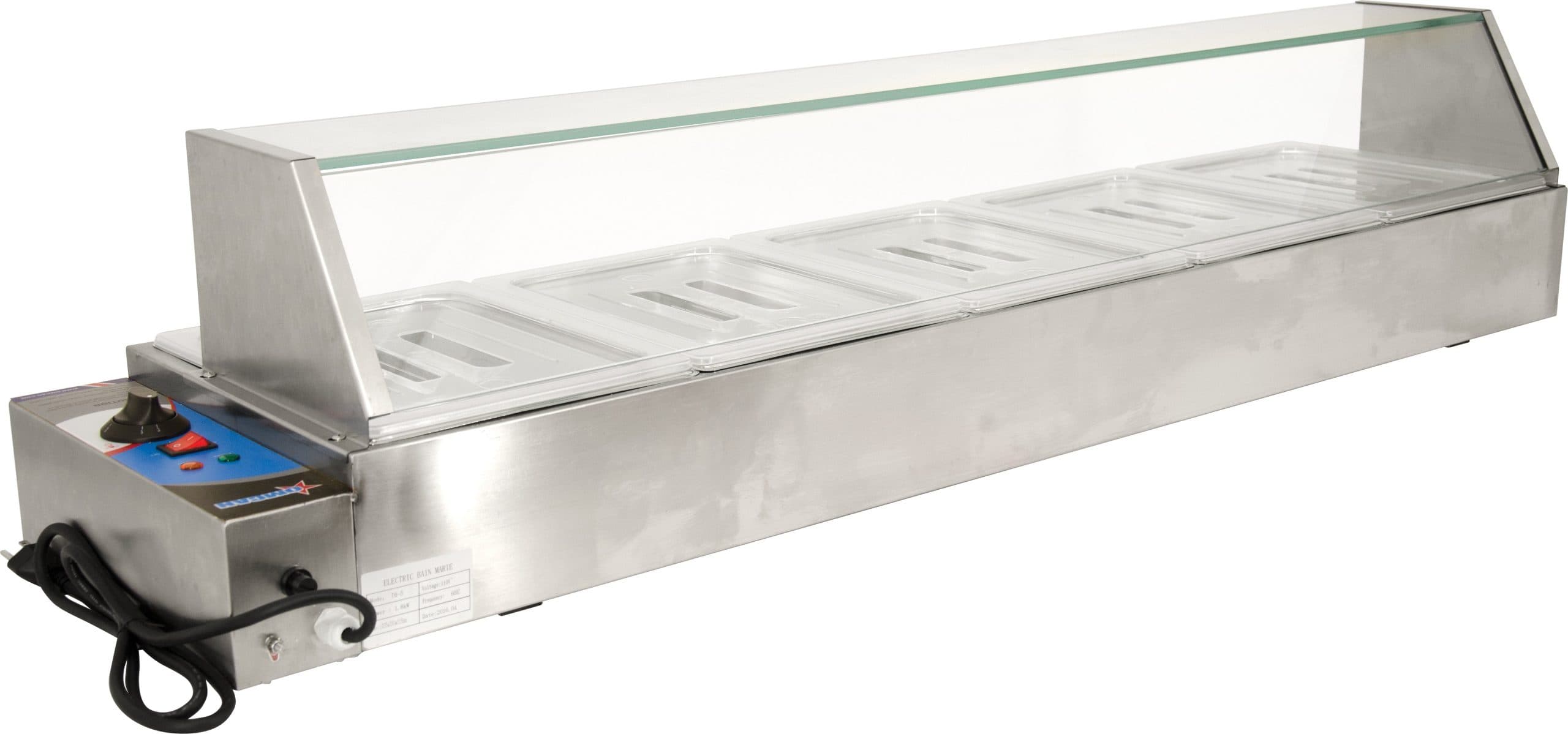 57" Bain Marie with 5 Half-size Pans - 1.8 kW, 110 V/60 Hz/1 Ph