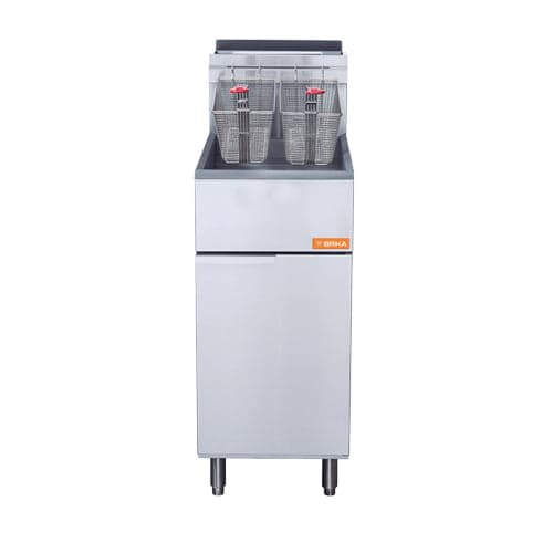 Brika BFR-50 50 Lb Floor Tube Fired Propane Gas Fryer