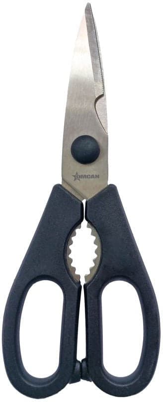 8 3/8″ Stainless Steel All-Purpose Detachable Kitchen Shears with Black Polypropylene Handles
