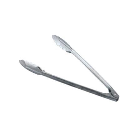 12" Stainless Steel Coiled Spring Utility Tongs – Medium-Weight
