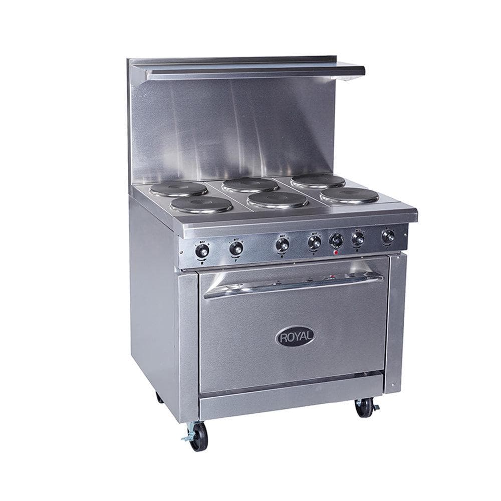 Royal RRE-6 36″ Electric 6-Burner Range With Standard Oven – 208V