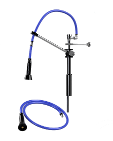 HIMI Products – Instinct Pre-Rinse Faucet Mini Unit with 36″ Hose, Wall Mount Bracket, Vacuum Breaker & 6′ Extension Hose – IF7002