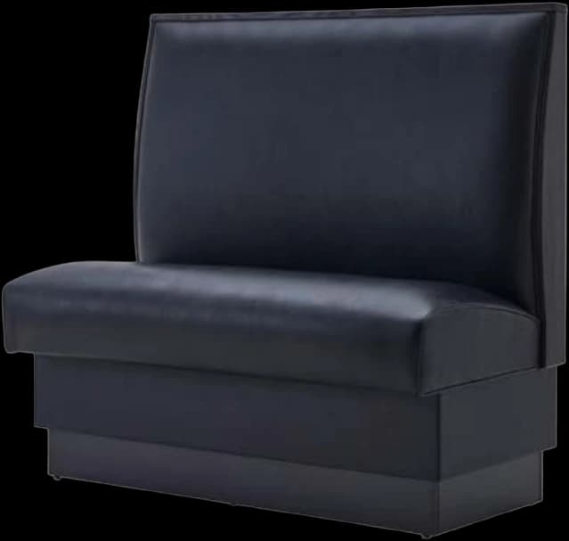 ATS William QuickShip Booth, Plain Back, Single, 36" H x 46" L, Black