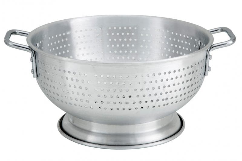 16 qt / 15.2 L Aluminum Colander with Base and Handles