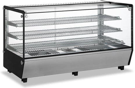 60" Countertop Display Warmer, 3 Shelves, Square Glass, Full-Service, 9 cu.ft. (252 L) Capacity – 110V, 1650W