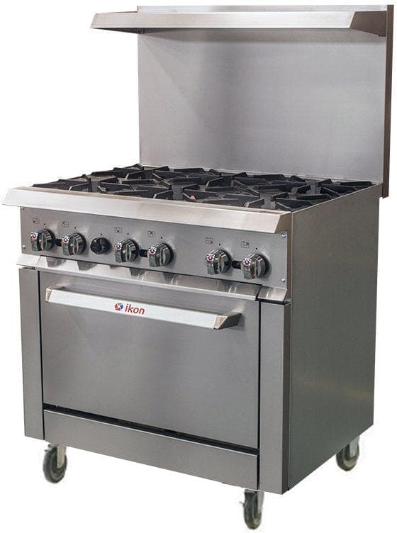 IKON COOKING – 6 Burners Gas Range With Oven – IR-6-36